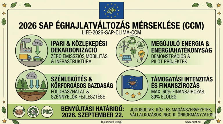 LIFE-2026-SAP-CCM pályázati összefoglaló